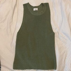 Wilfred moss green knit tank, size m.